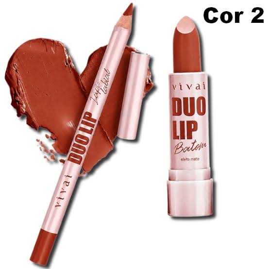 Batom DuoLip Vivai Matte e Gloss 2 em 1_